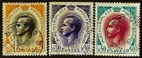 Набор почтовых марок (3 шт.). "Принц Ренье III". 1960 год, Монако.