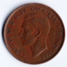 Монета 1 пенни. 1947(m) год, Австралия.