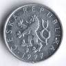 Монета 10 геллеров. 1997(m) год, Чехия.