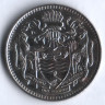 Монета 25 центов. 1987 год, Гайана.