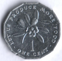 Монета 1 цент. 1983 год, Ямайка. FAO.