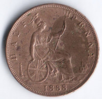 1/2 пенни. 1888 год, Великобритания.