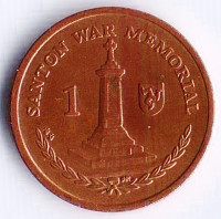 Монета 1 пенни. 2014(PM) год, Остров Мэн.