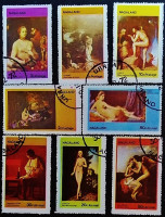 Набор марок (8 шт.). "Живопись". 1972 год, Нагаленд.