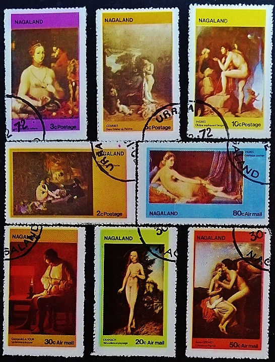Набор марок (8 шт.). "Живопись". 1972 год, Нагаленд.