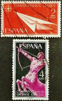 Набор почтовых марок (2 шт.). "Экспресс-почта". 1956 год, Испания.
