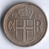 Монета 25 эйре. 1940 год, Исландия.