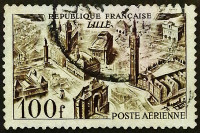 Почтовая марка. "Лиль". 1949 год, Франция.