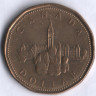 Монета 1 доллар. 1992 год, Канада. 125 лет Конфедерации. Парламент.