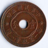 Монета 1 цент (1 фынь). 1916 год, Китайская Республика.