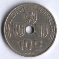 Монета 10 сантимов. 1938 год, Бельгия (Belgique-Belgie).