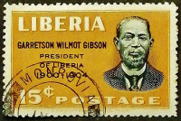 Почтовая марка. "Президент Гарретсон Уилмот Гибсон". 1949 год, Либерия.