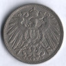 Монета 10 пфеннигов. 1906 год (F), Германская империя.