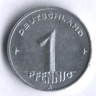 Монета 1 пфенниг. 1950 год (А), ГДР.