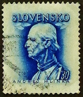 Почтовая марка (1,3 kr.). "Андрей Глинка". 1943 год, Словакия.