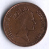 Монета 1 пенни. 1992(AA) год, Гибралтар.