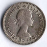 Монета 3 пенса. 1955(m) год, Австралия.