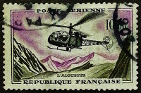 Почтовая марка. "Alouette". 1960 год, Франция.