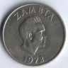 Монета 20 нгве. 1972 год, Замбия.