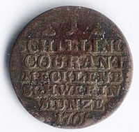 Монета 1 шиллинг. 1769 год, Мекленбург-Шверин.