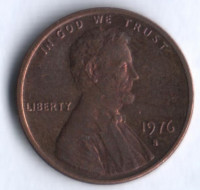 1 цент. 1976(S) год, США.
