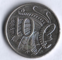 Монета 10 центов. 2002 год, Австралия.