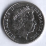 Монета 10 центов. 2002 год, Австралия.