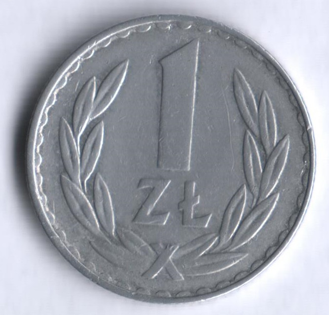 Монета 1 злотый. 1977 год, Польша.