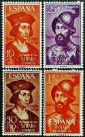 Набор марок (4 шт.). "День почтовой марки". 1961 год, Испанская Сахара.