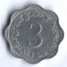 Монета 3 миля. 1972 год, Мальта.