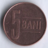 Монета 5 бани. 2005 год, Румыния.
