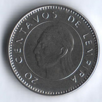 Монета 20 сентаво. 2014 год, Гондурас.