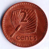 Монета 2 цента. 1995 год, Фиджи.