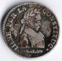 Монета 1/2 соля. 1830 год, Боливия.