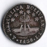 Монета 1/2 соля. 1830 год, Боливия.