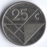Монета 25 центов. 1989 год, Аруба.