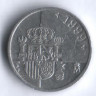 Монета 1 песета. 1999 год, Испания.
