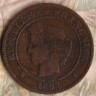 Монета 5 сантимов. 1897(A) год, Франция. 