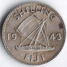 Монета 1 шиллинг. 1943(S) год, Фиджи.