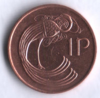 Монета 1 пенни. 1995 год, Ирландия.