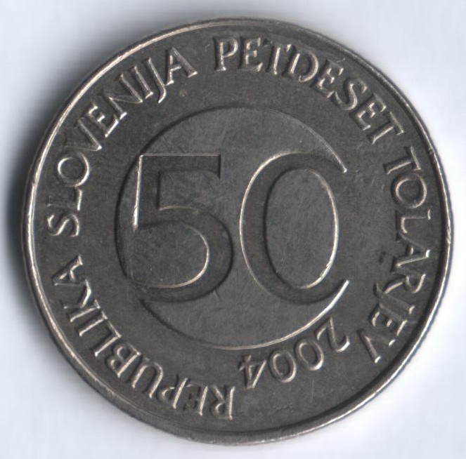 50 толаров. 2004 год, Словения.