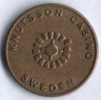 Игорный жетон "KNUTSSON CASINO", Швеция.