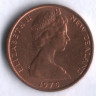Монета 1 цент. 1975 год, Новая Зеландия.