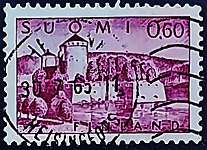 Почтовая марка (0,6 m.). "Крепость Олавинлинна". 1963 год, Финляндия. Почтовая марка (0,6 m.). "Крепость Олавинлинна". 1963 год, Финляндия.