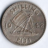 Монета 1 шиллинг. 1942(S) год, Фиджи.