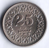 Монета 25 пайсов. 1982 год, Пакистан.