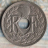 Монета 25 сантимов. 1924 год, Франция.