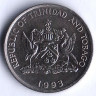 Монета 25 центов. 1993 год, Тринидад и Тобаго.