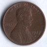 1 цент. 1977(D) год, США.
