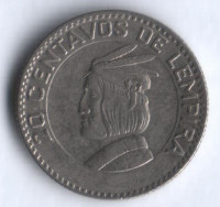 Монета 20 сентаво. 1967 год, Гондурас.